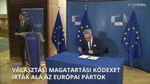 Választási magatartási kódexet írtak alá az EP-választásokon részt vevő európai pártcsaládok