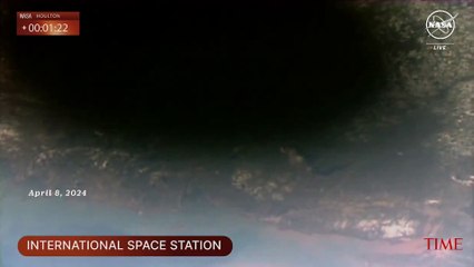 See the Solar Eclipse Shadow Over Earth from Space