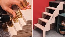 How To Build Foldable Stairs & Other Space Saving Solutions | Woodworking Project