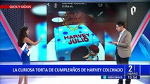 Harvey Colchado celebra su cumpleaños con torta alusiva al allanamiento en casa de Dina Boluarte