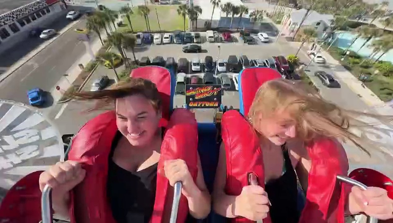 Girls Freaking Out  | Funny Slingshot Ride Compilation 2023