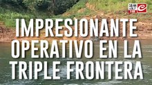 Crónica en la Triple Frontera: prefectura descubrió neumáticos ilegales y los maleteros le arrojaron piedras