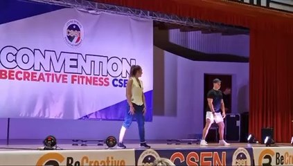 Step BeCREATIVE FITNESS CSEN Fabian Kühn and Lenka Matasova