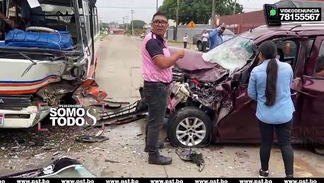COLISIÓN ENTRE UN MICRO Y UN AUTO DEJA VARIAS PERSONAS HERIDAS