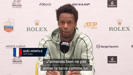 Monte Carlo - Monfils : "J'aimerais bien ne pas aimer la terre battue comme Medvedev"