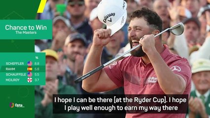 Скачать видео: Rahm eager to see qualifying route for LIV Golfers for majors