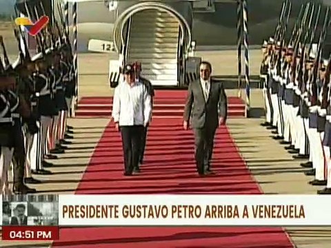 Pdte. de Colombia Gustavo Petro arriba a Venezuela para fortalecer las relaciones diplomáticas