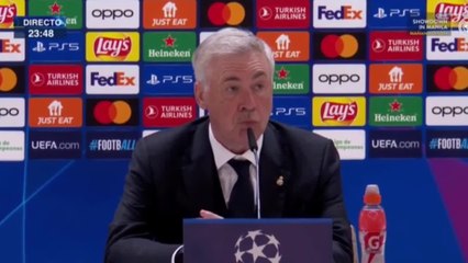 Rueda de prensa de Ancelotti tras el partido ante el City