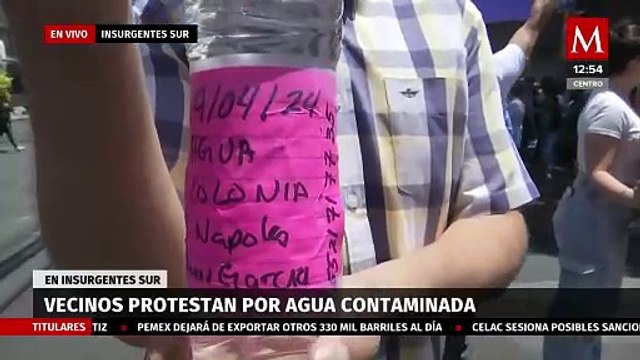 Vecinos de la alcaldía Benito Juárez protestan por agua contaminada
