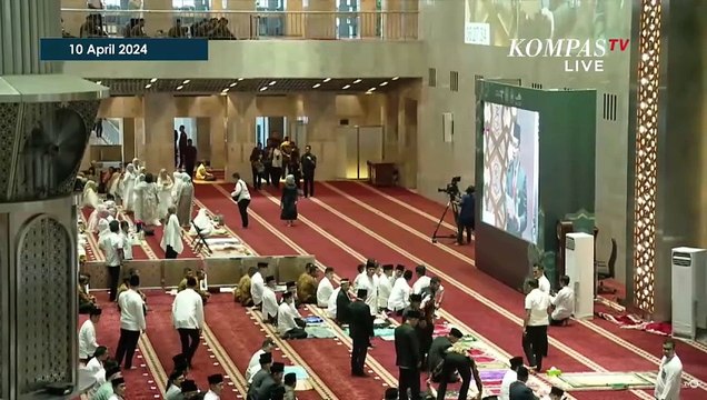 Momen Jokowi dan Ibu Iriana Tiba di Masjid Istiqlal Jakarta, Disambut Imam Besar Nasaruddin Umar