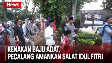 Kenakan Pakaian Adat, Pecalang Ikut Amankan Jalannya Salat Idul Fitri