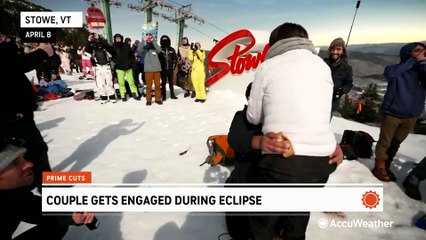 Thousands gather to watch the solar eclipse over Niagara Falls