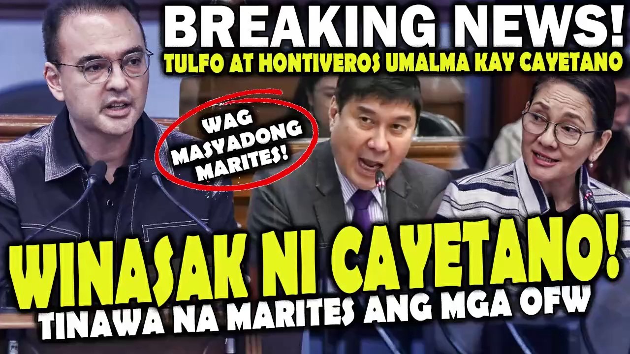 Sen.Risa at Tulfo INALMAHAN ang pahayag ni Cayetano. OFW tinawag na Marites!