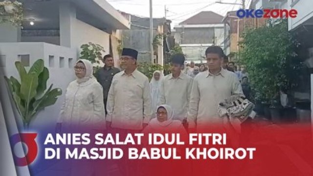 Anies Baswedan Laksanakan Ibadah Salat Idul Fitri di Masjid Babul Khoirot, Jakarta Selatan