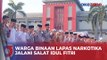 Warga Binaan di Lapas Narkotika Jakarta Timur Jalani Salat Idul Fitri