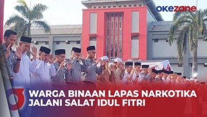 Warga Binaan di Lapas Narkotika Jakarta Timur Jalani Salat Idul Fitri