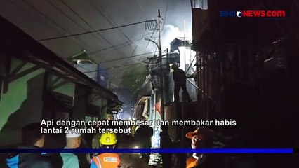 Sebuah Rumah di Tebet, Jakarta Selatan Terbakar saat Malam Takbiran