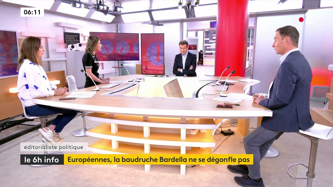 Elections Européennes : France Info prend position ce matin contre le RN, en affichant son mépris pour Jordan Bardella, le traitant  de "baudruche qui ne se dégonfle pas"