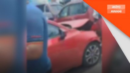 Lori sampah rempuh 14 kenderaan di persimpangan lampu isyarat
