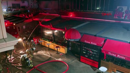 Üsküdar'da kafe alev alev yandı