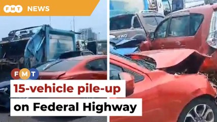 15-vehicle pile-up due to garbage truck brake failure