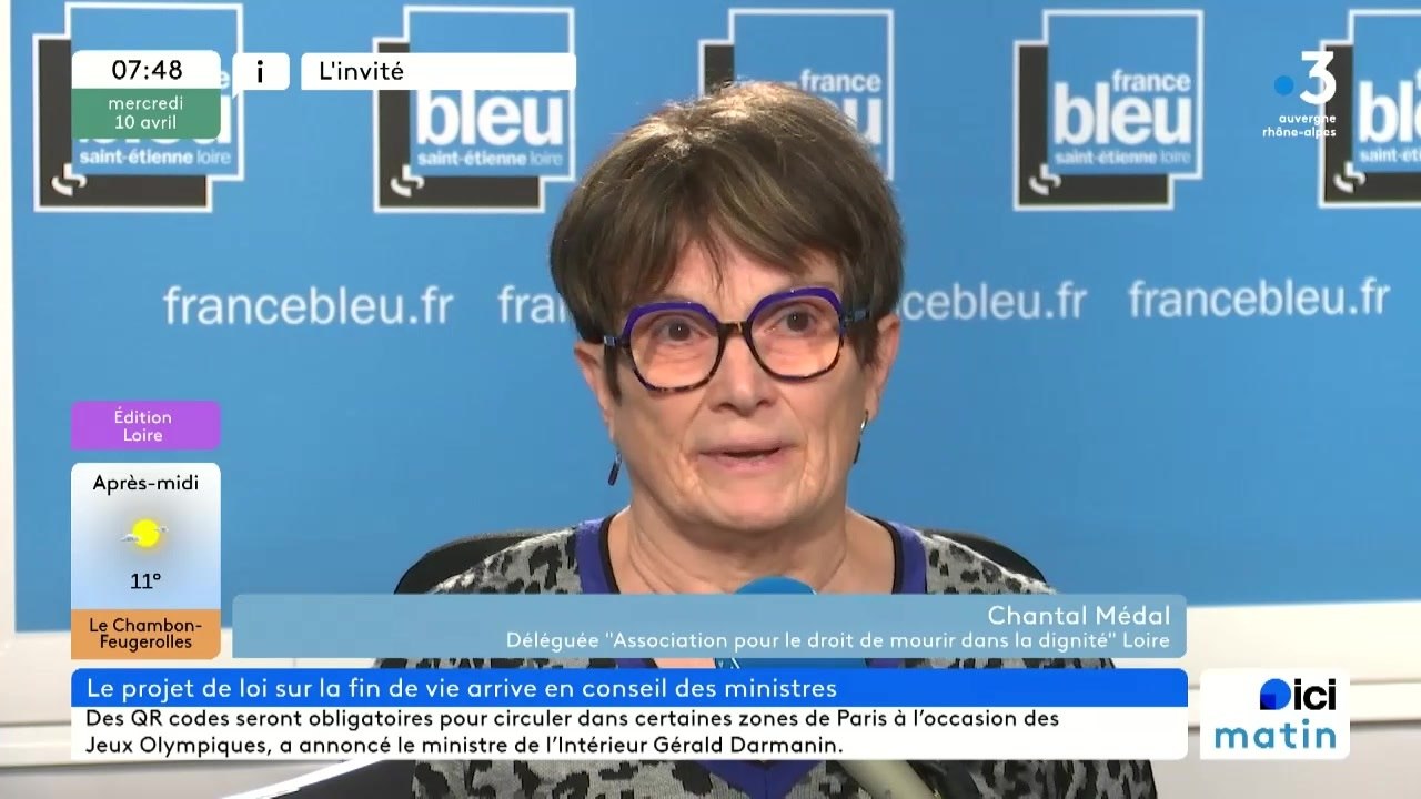 Pas d'aide à mourir sans soins palliatifs pour la déléguée de l'ADMD dans la Loire