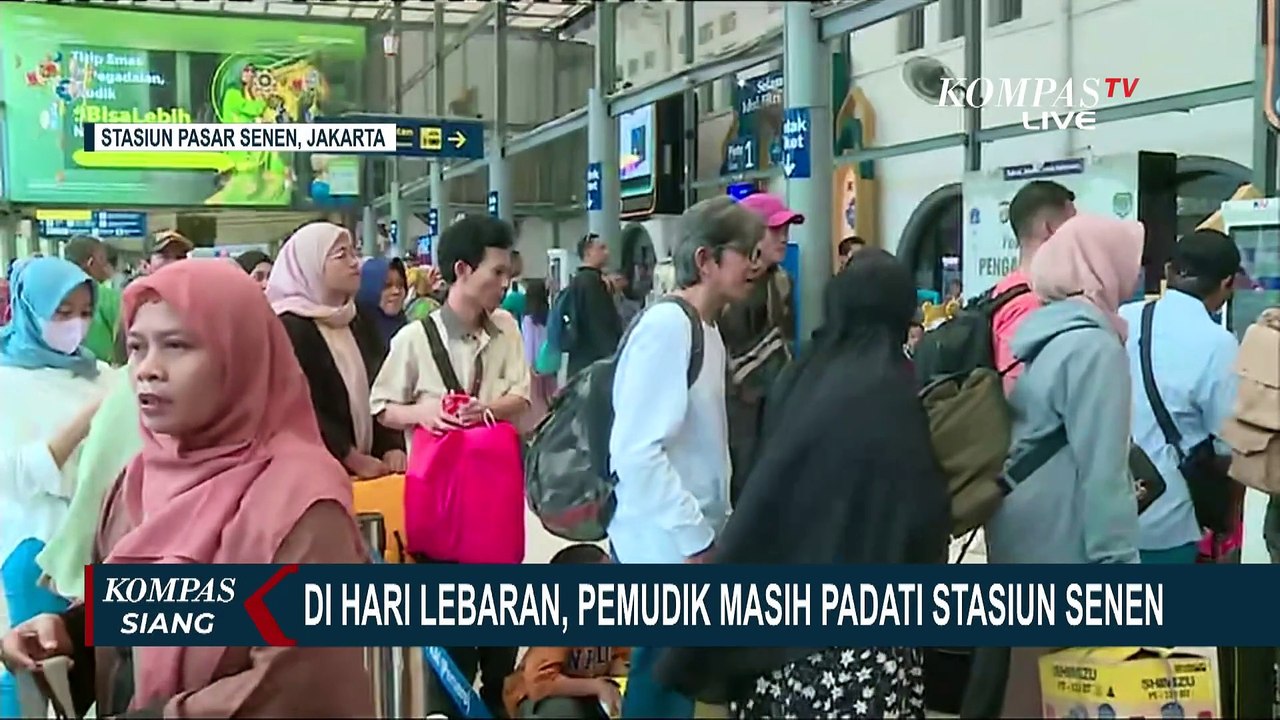 Di Hari Lebaran, Stasiun Pasar Senen Masih Dipadati Pemudik
