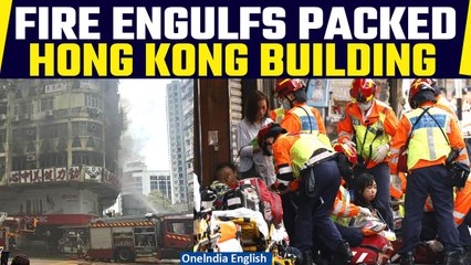 Скачать видео: Breaking: Fatal Fire Engulfs Packed Building in Hong Kong, 5 Lives Lost, Dozens Hospitalised