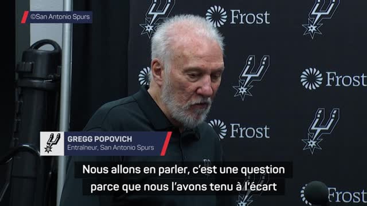 Spurs - Popovich pas sûr de faire jouer Wembanyama lors du back-to-back ce mercredi