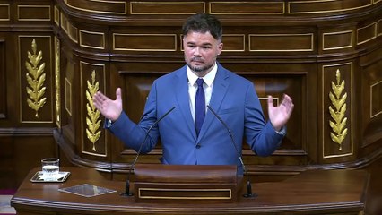 Els retrets de Gabriel Rufián a Puigdemont del congrés estant