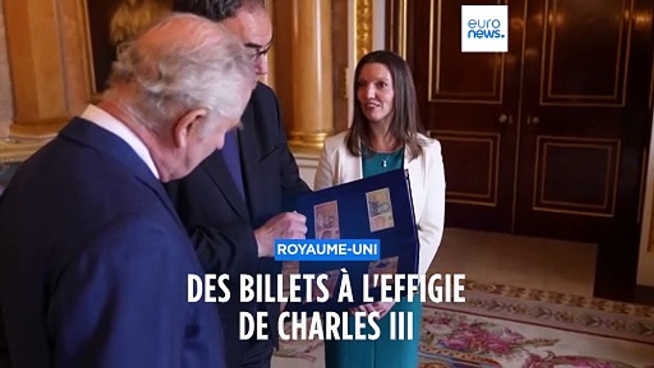 Les nouveaux billets de livres sterling présentés au roi Charles III