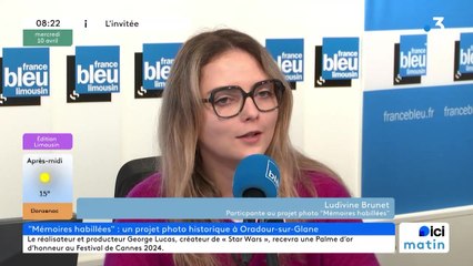 Ludivine Brunet, participante projet photo "Mémoires habillées" à Oradour-sur-Glane