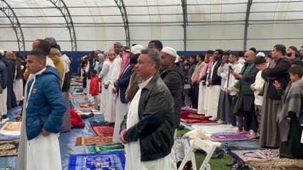 Hundreds of people joined together at Platt Fields Park to mark the end of Ramadan