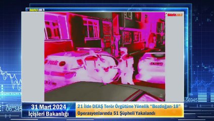 2️1 İlde DEAŞ Terör Örgütüne Yönelik “Bozdoğan-18” Operasyonlarında 5️1 Şüpheli Yakalandı