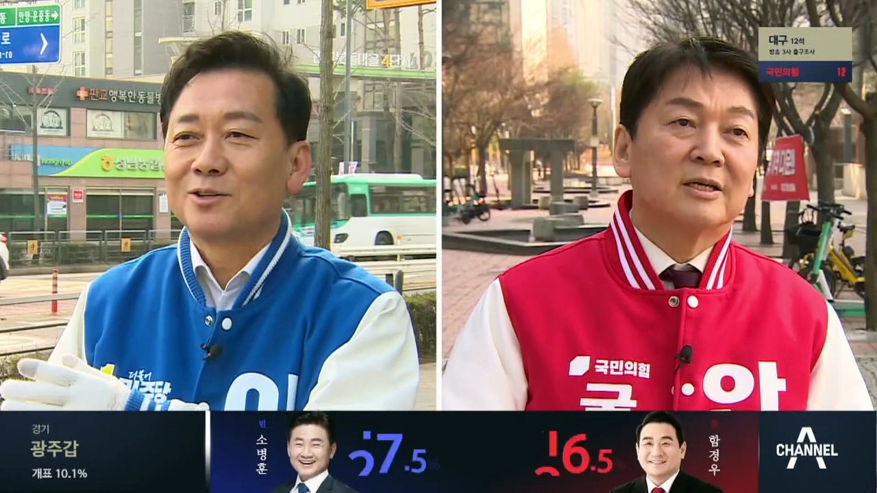 성남 분당갑 접전 이광재 52.8% vs 안철수 47.2%