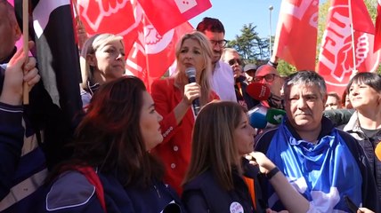 Download Video: Yolanda Díaz, durante la huelga de los trabajadores en Iveco