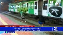 PNP captura a sujeto que vandalizó vagones del tren eléctrico​ en la Estación Mateo Pumacahua