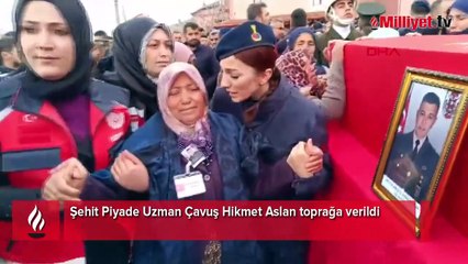 Şehit Piyade Uzman Çavuş Hikmet Aslan toprağa verildi