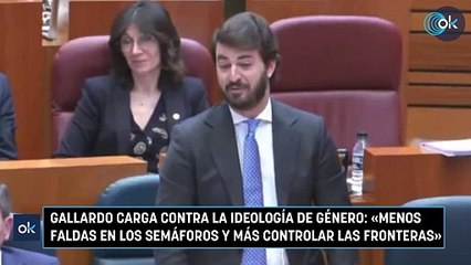 Gallardo carga contra la ideología de género: «Menos faldas en los semáforos y más controlar las fronteras»