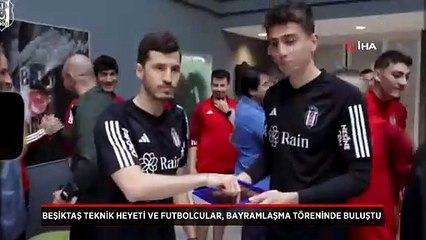 Beşiktaş teknik heyeti ve futbolcular, bayramlaşma töreninde buluştu