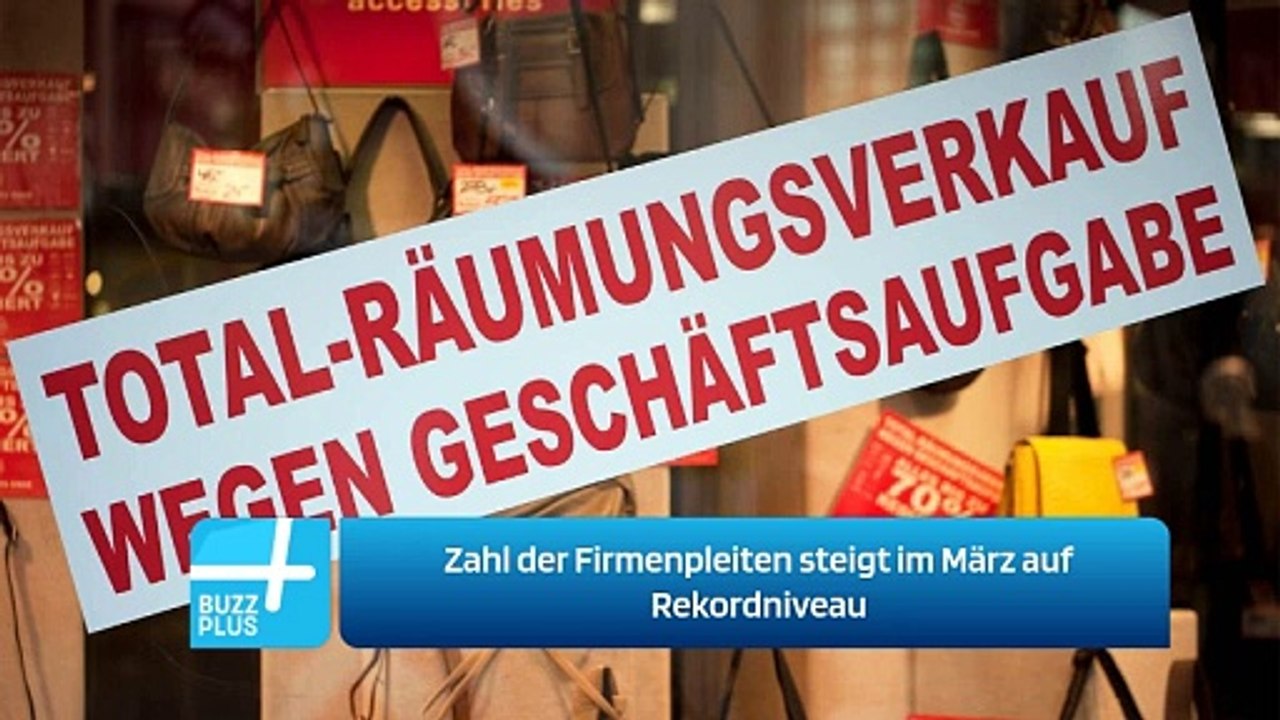 Zahl der Firmenpleiten steigt im März auf Rekordniveau