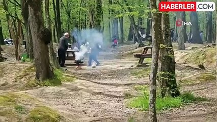 Bayramın ilk gününde vatandaşlar Belgrad Ormanı'na akın etti