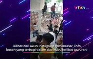 RICUH! Bocah Tawuran Lempar Sandal di Masjid saat Bagi THR