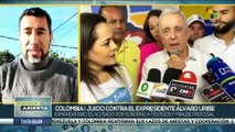 Fiscalía colombiana llama a juicio al expresidente Álvaro Uribe