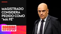 Moraes nega pedido de isenção da plataforma 'X Brasil' de decisões judiciais