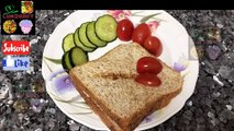 Cheesy Ham Sandwich with cucumbers and tomatoes Recipe For Breakfast