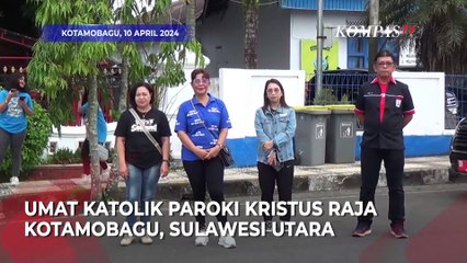 Umat Katolik di Kotamobagu Amankan dan Ikut Bersihkan Alas Koran Salat Idulfitri