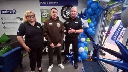 Telford Boxing Champ: Liam Davies talk about fans support as he opens his sponsors EAC Car Centre in Telford.