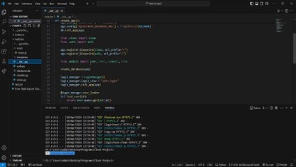 Flask Blog Website coding part