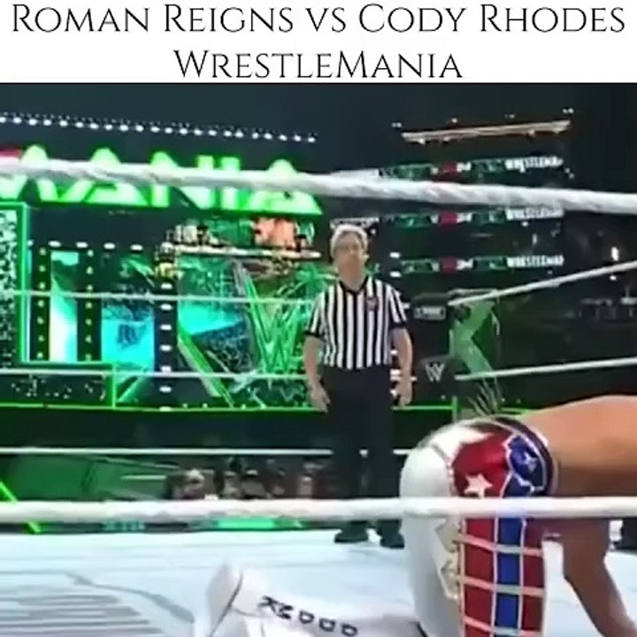 Roman Reigns vs Cody Rhodes WrestleMania WWE Universal Championship Front Row